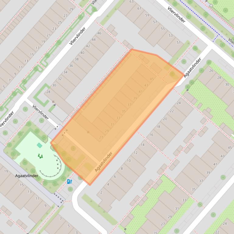 Kaart van postcodegebied 1113KM.