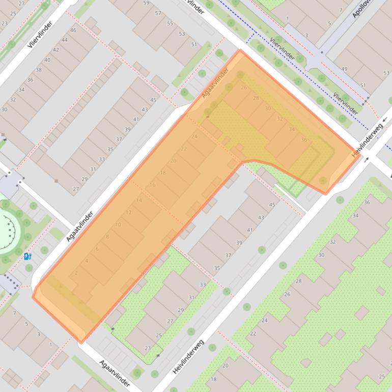 Kaart van postcodegebied 1113KP.