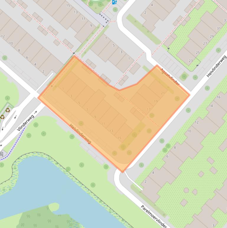 Kaart van postcodegebied 1113KR.