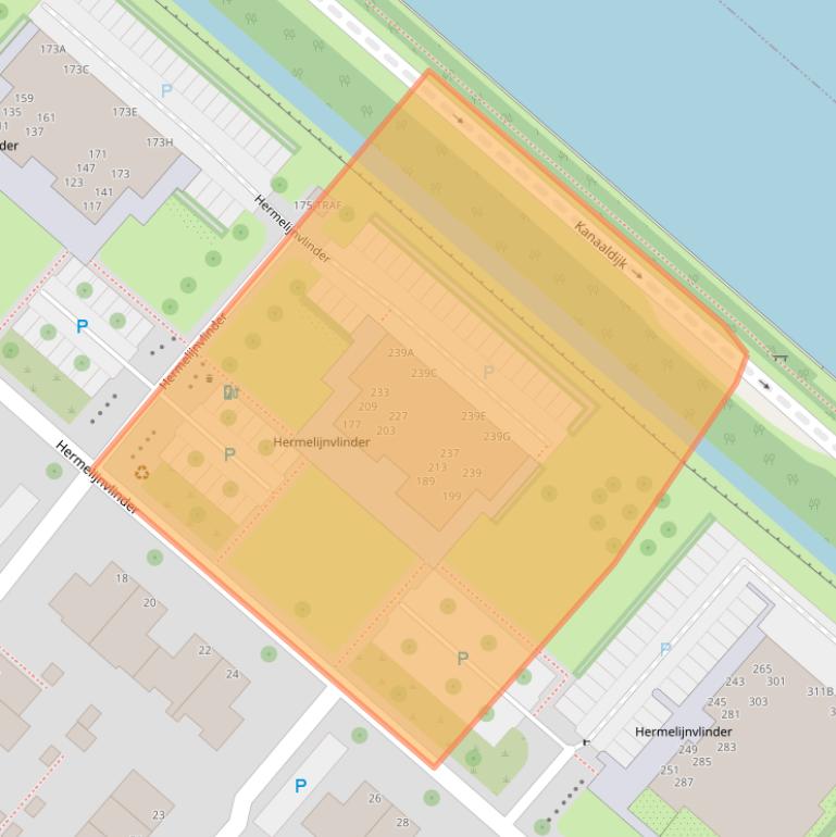 Kaart van postcodegebied 1113LE.