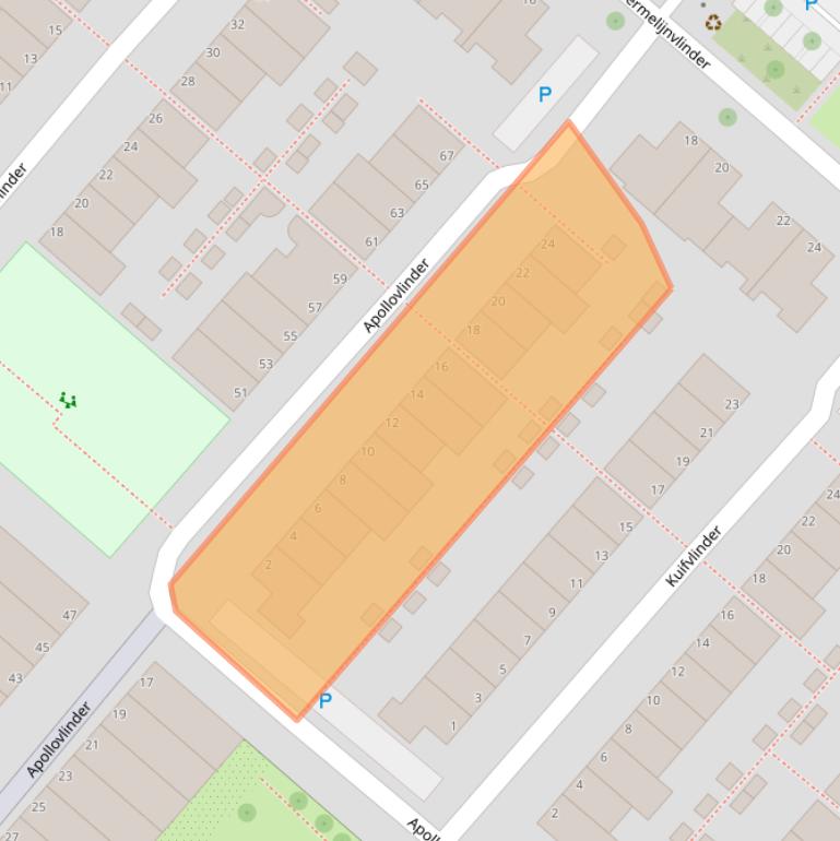 Kaart van postcodegebied 1113LN.