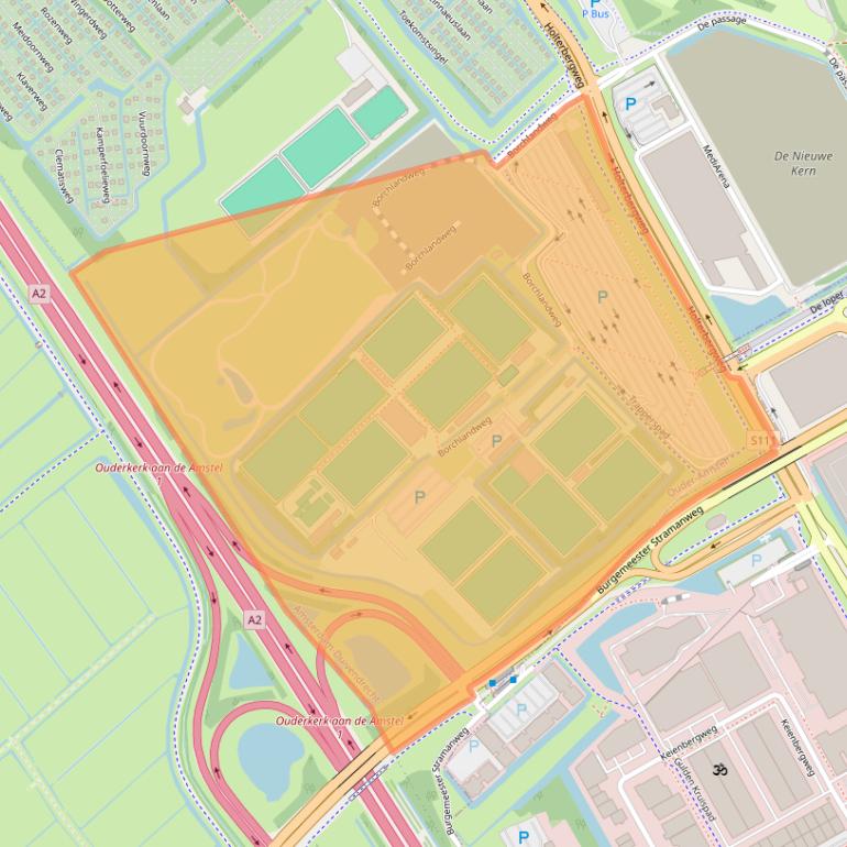 Kaart van postcodegebied 1114BD.