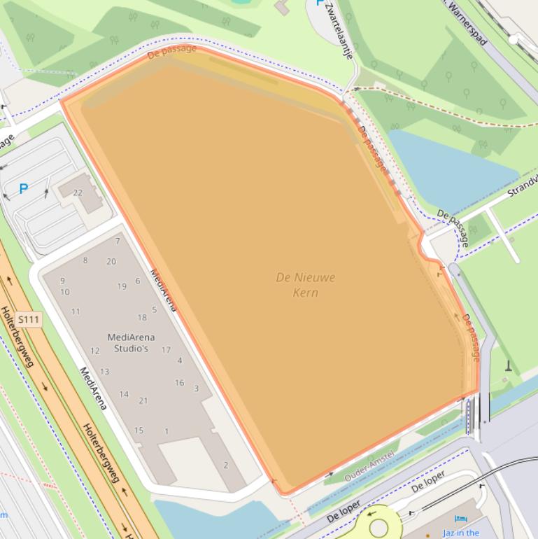 Kaart van postcodegebied 1114BH.