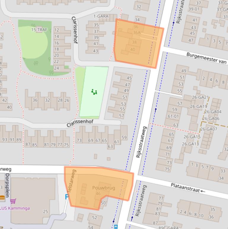 Kaart van postcodegebied 1115AM.