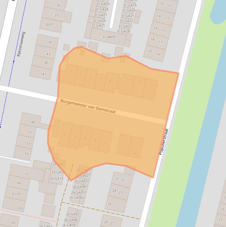 Kaart van postcodegebied 1115AX.