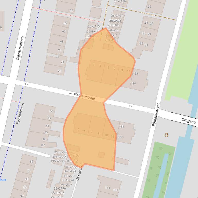Kaart van postcodegebied 1115AZ.