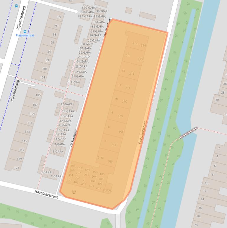 Kaart van postcodegebied 1115BA.