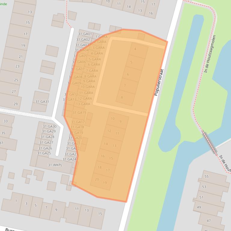 Kaart van postcodegebied 1115BB.