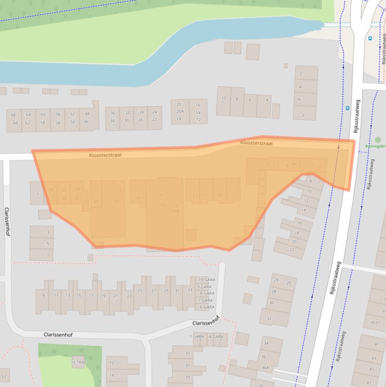 Kaart van postcodegebied 1115BJ.