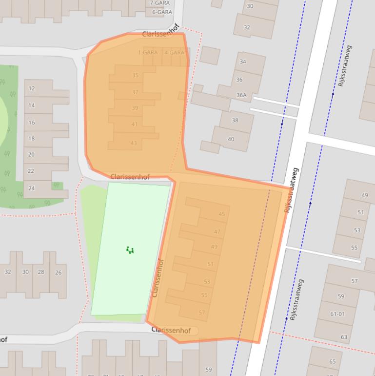 Kaart van postcodegebied 1115CB.