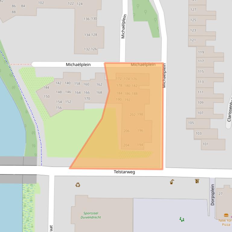 Kaart van postcodegebied 1115CR.