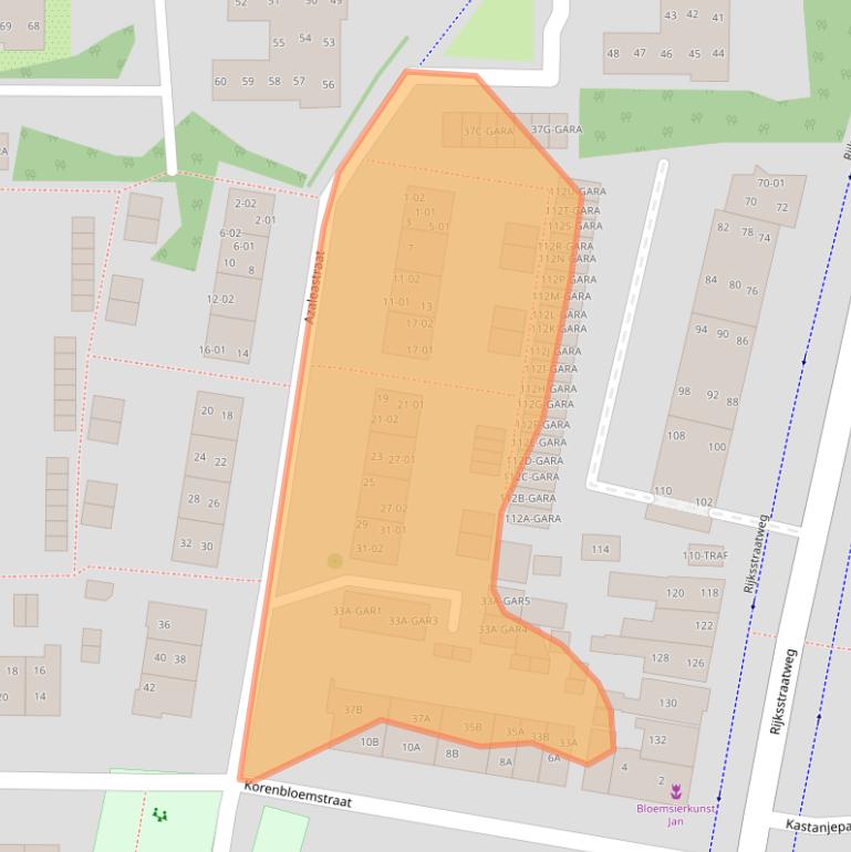 Kaart van postcodegebied 1115DB.