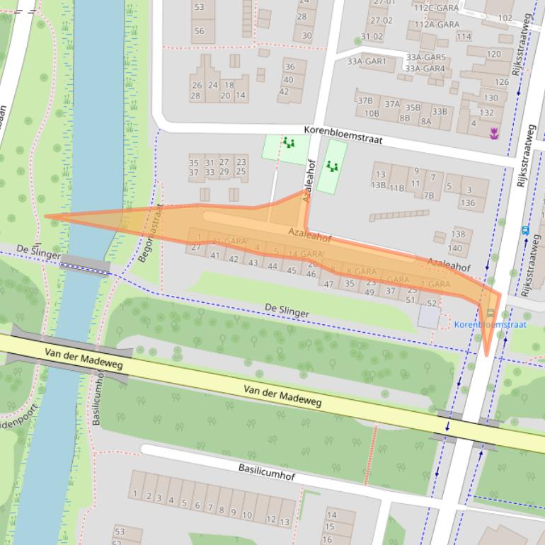 Kaart van postcodegebied 1115DG.
