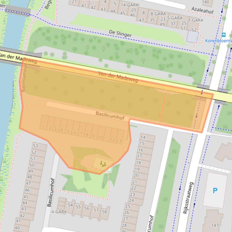 Kaart van postcodegebied 1115DK.