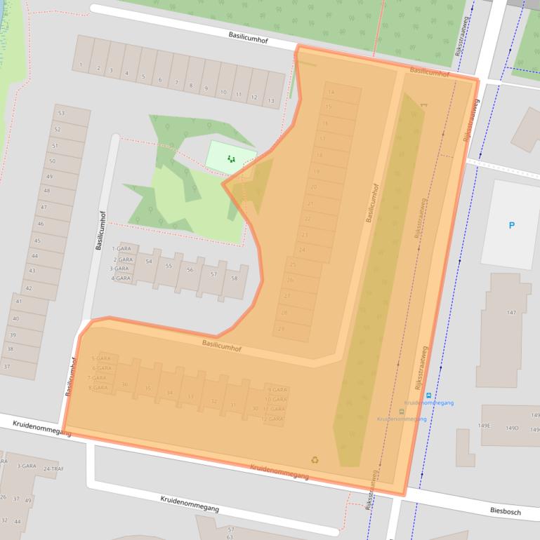 Kaart van postcodegebied 1115DL.