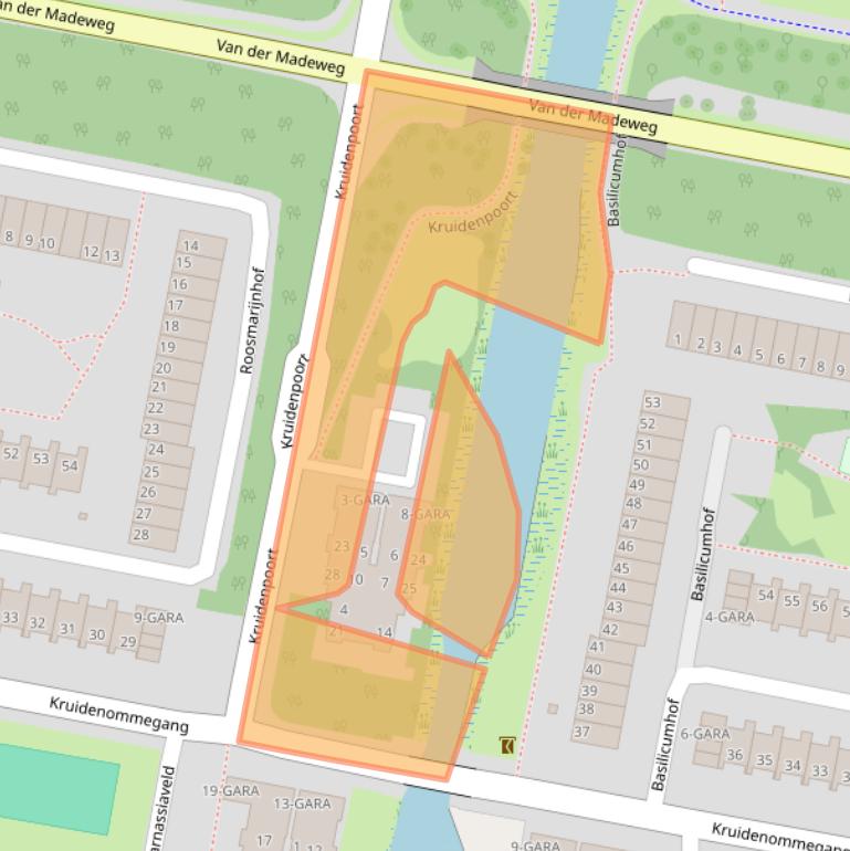 Kaart van postcodegebied 1115DT.