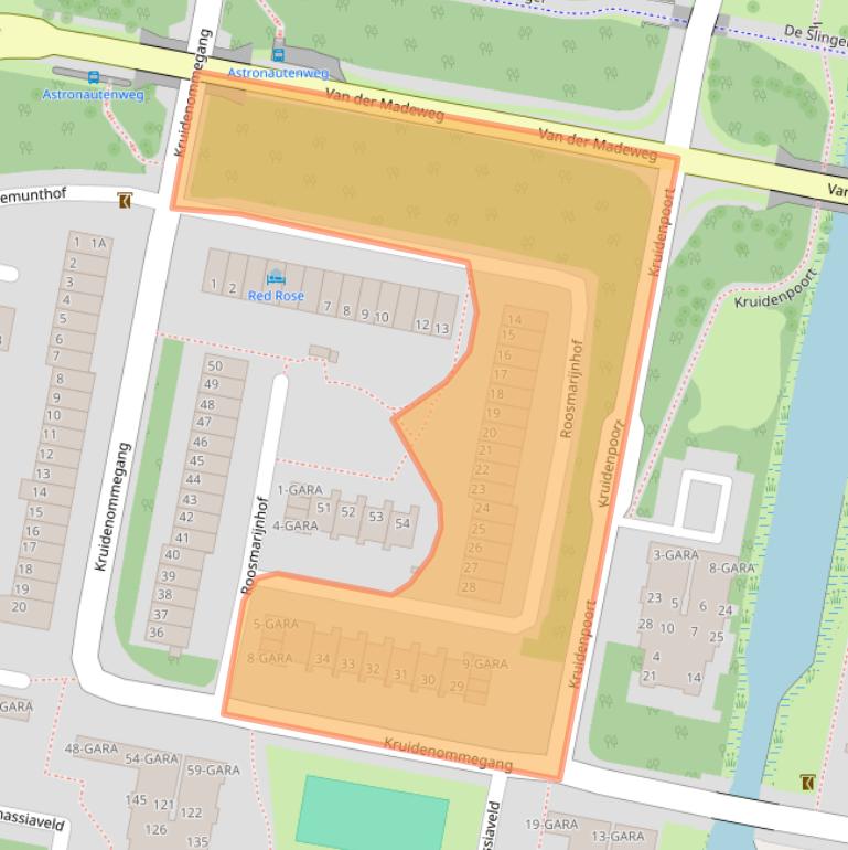 Kaart van postcodegebied 1115DW.
