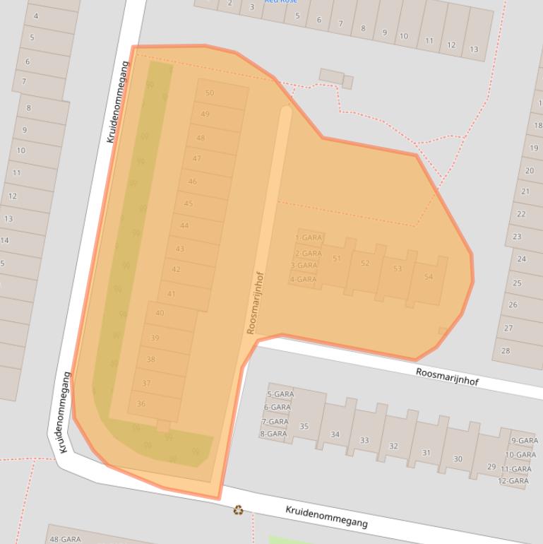 Kaart van postcodegebied 1115DX.