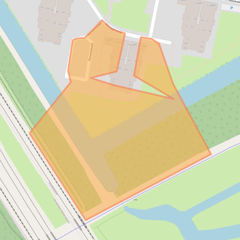 Kaart van postcodegebied 1115EH.