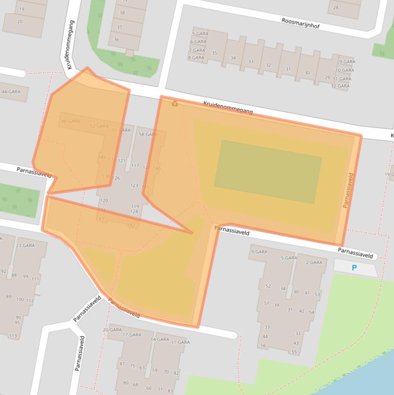 Kaart van postcodegebied 1115EM.