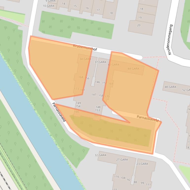 Kaart van postcodegebied 1115EP.