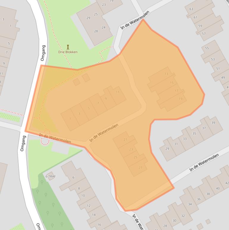 Kaart van postcodegebied 1115GA.