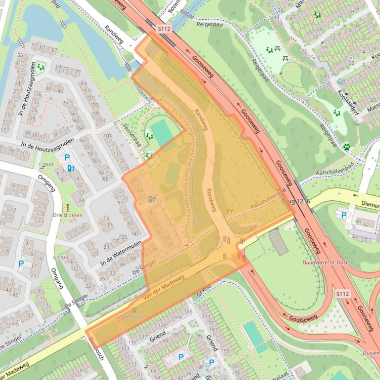 Kaart van postcodegebied 1115GD.