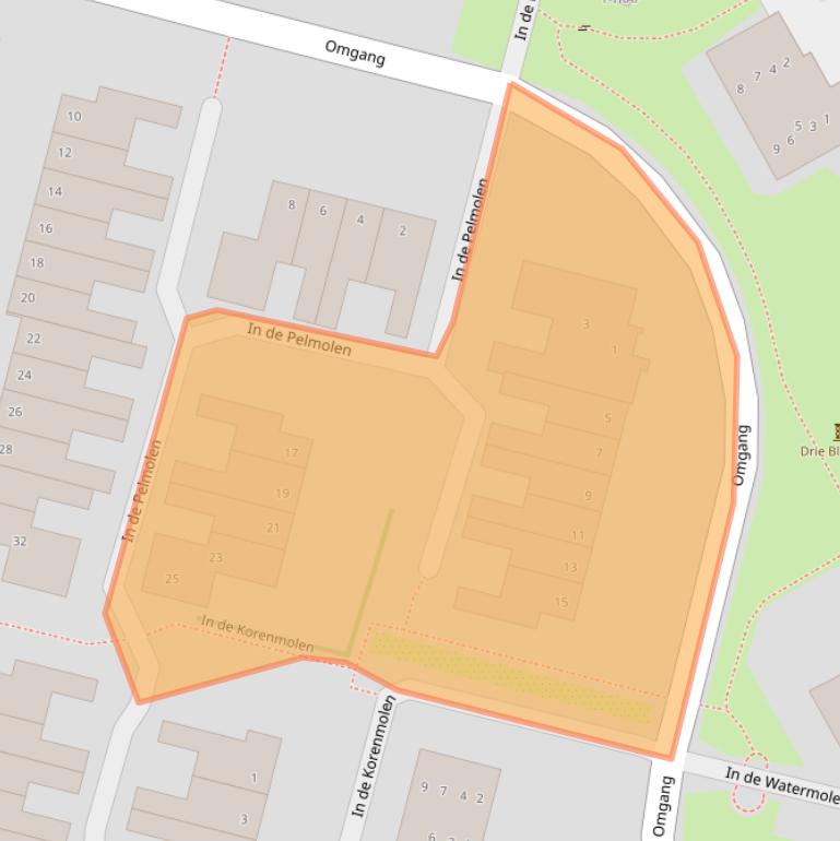 Kaart van postcodegebied 1115GL.