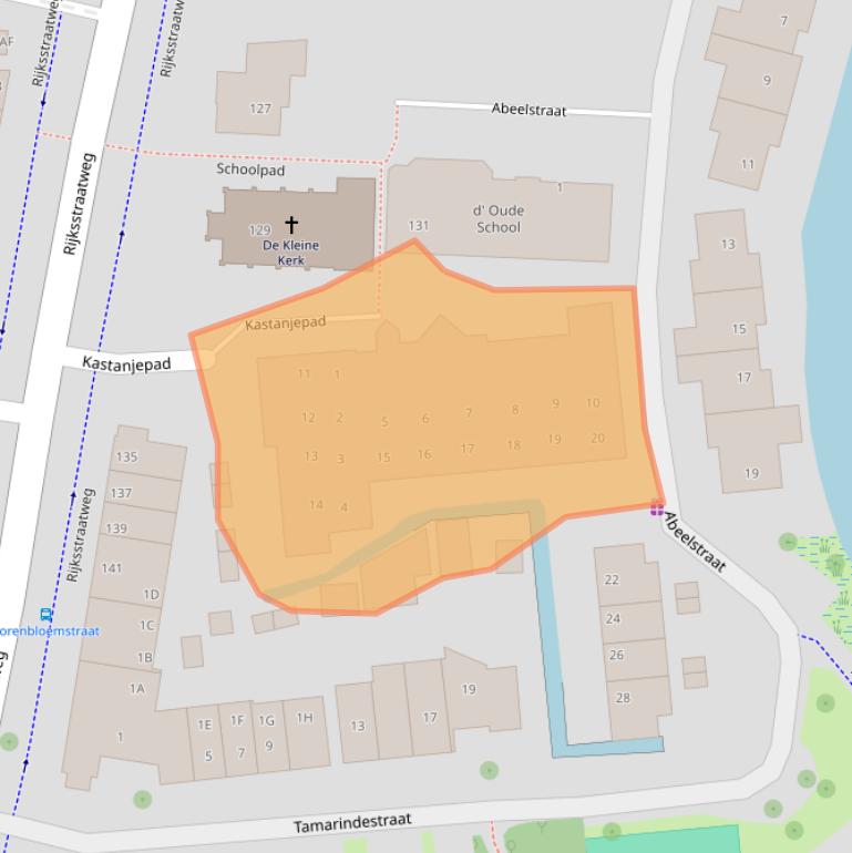 Kaart van postcodegebied 1115GV.