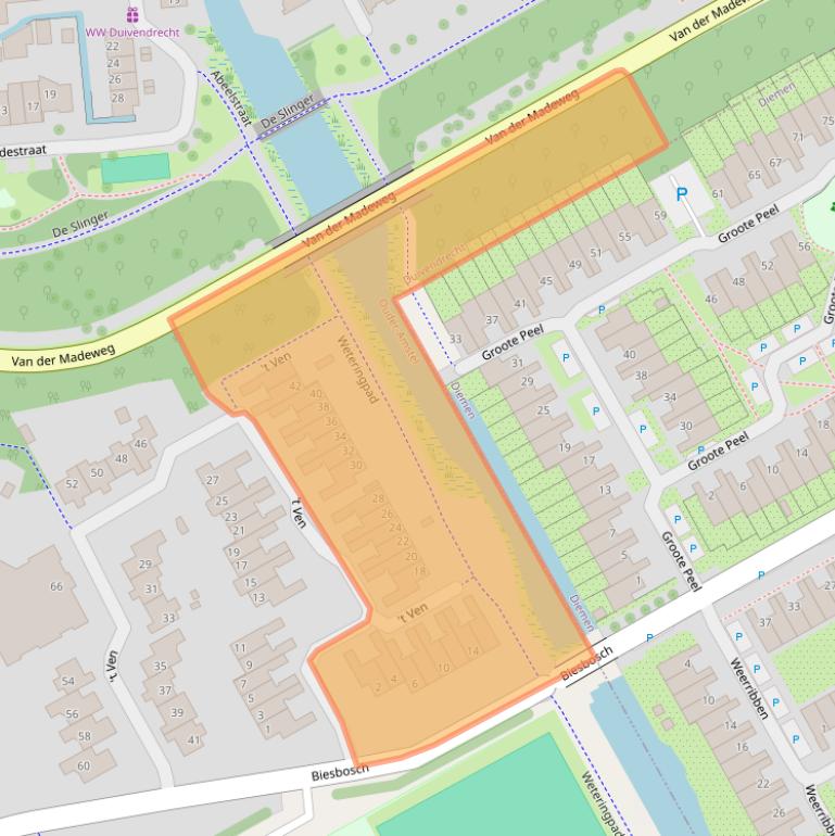 Kaart van postcodegebied 1115HB.