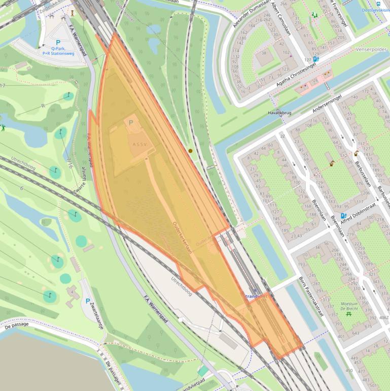 Kaart van postcodegebied 1115NS.