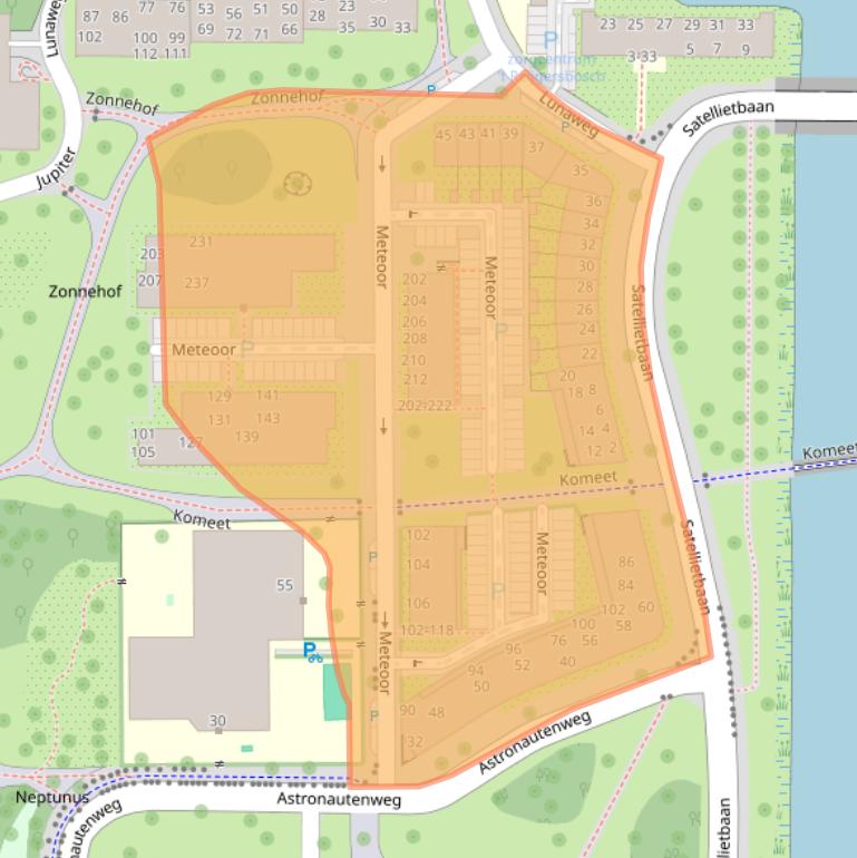 Kaart van postcodegebied 1115TZ.