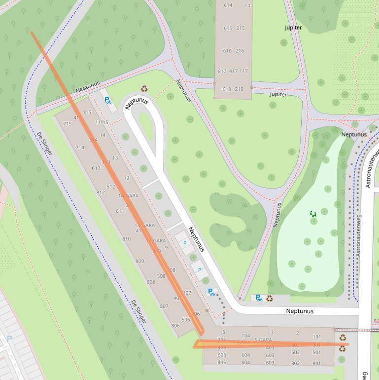 Kaart van postcodegebied 1115VD.