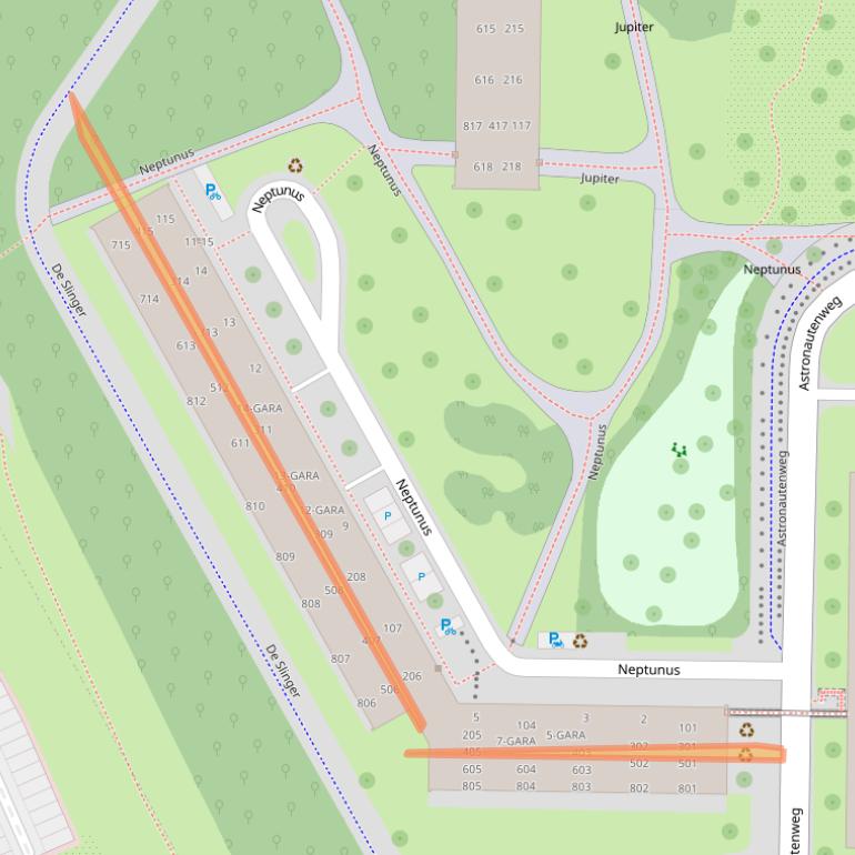 Kaart van postcodegebied 1115VE.