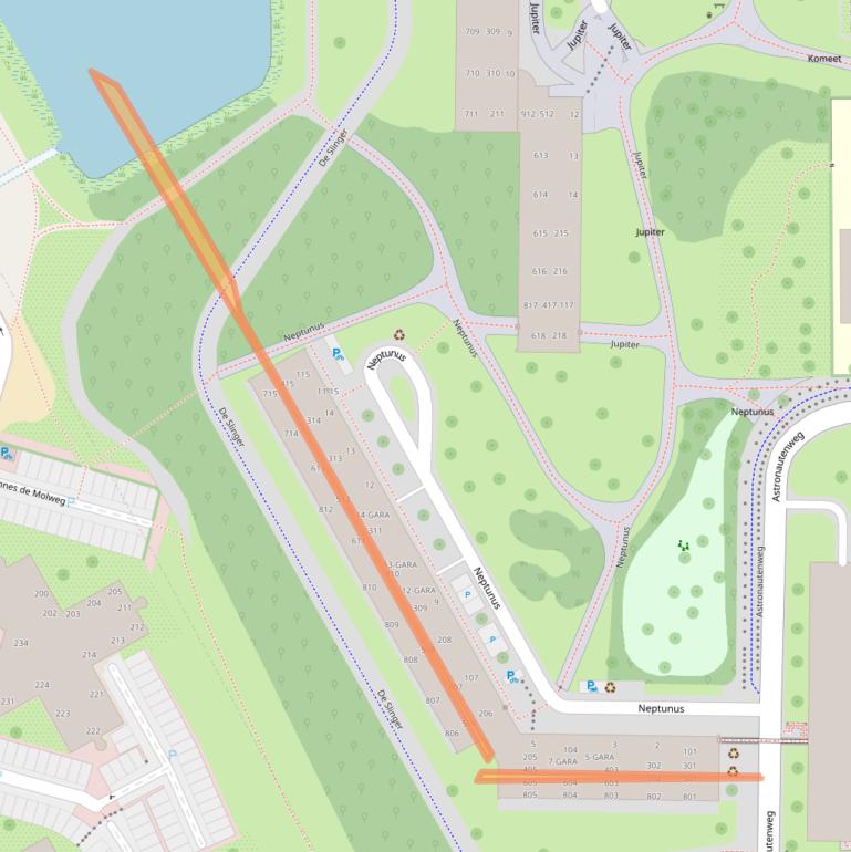 Kaart van postcodegebied 1115VG.