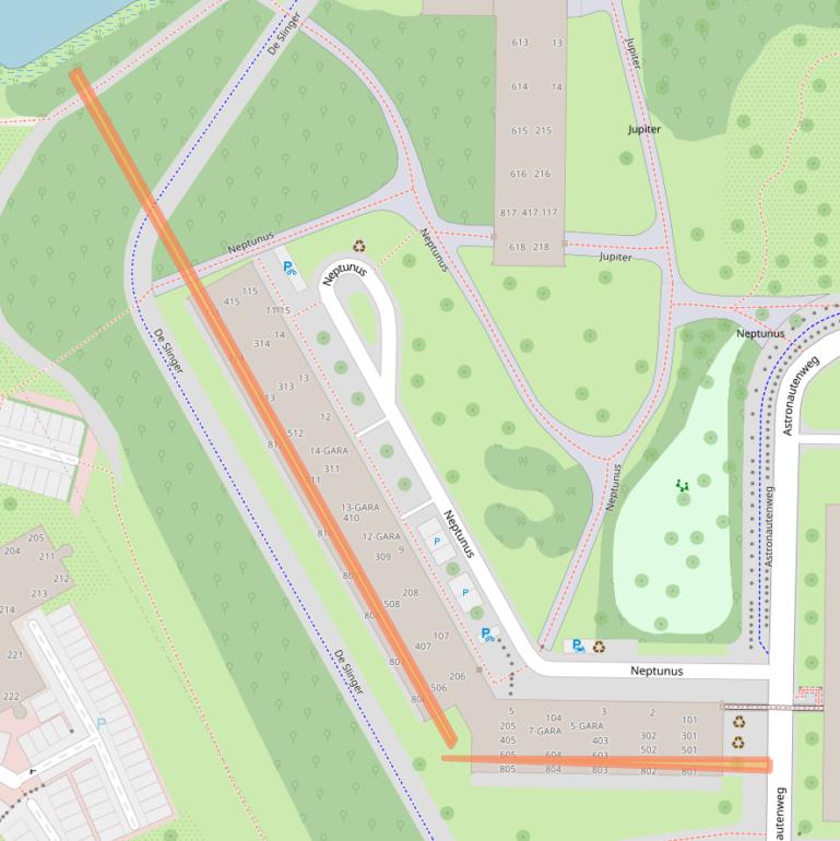 Kaart van postcodegebied 1115VJ.