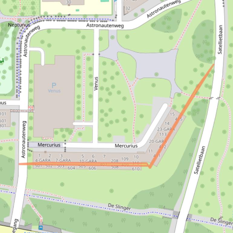 Kaart van postcodegebied 1115VR.