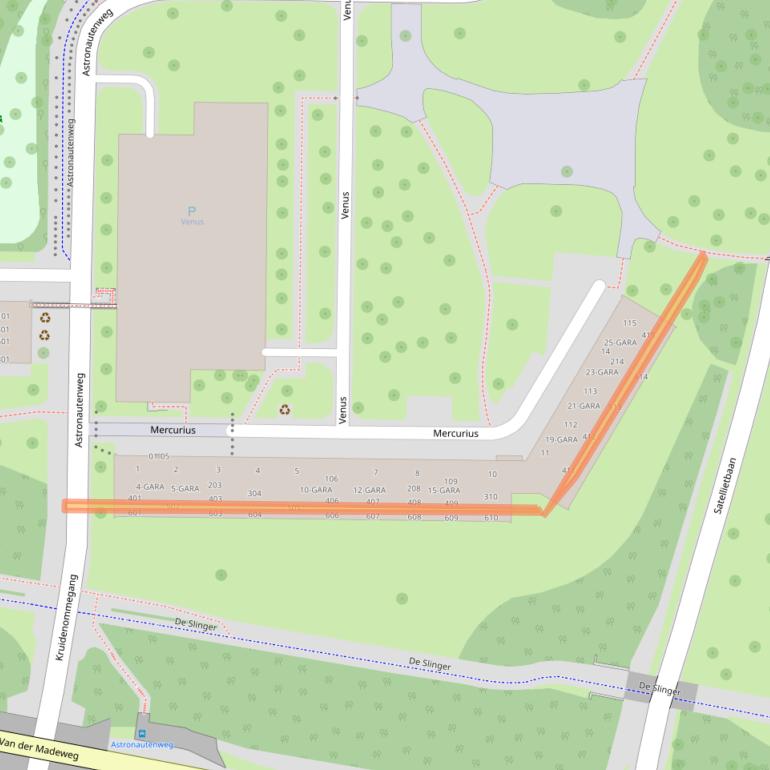 Kaart van postcodegebied 1115VS.