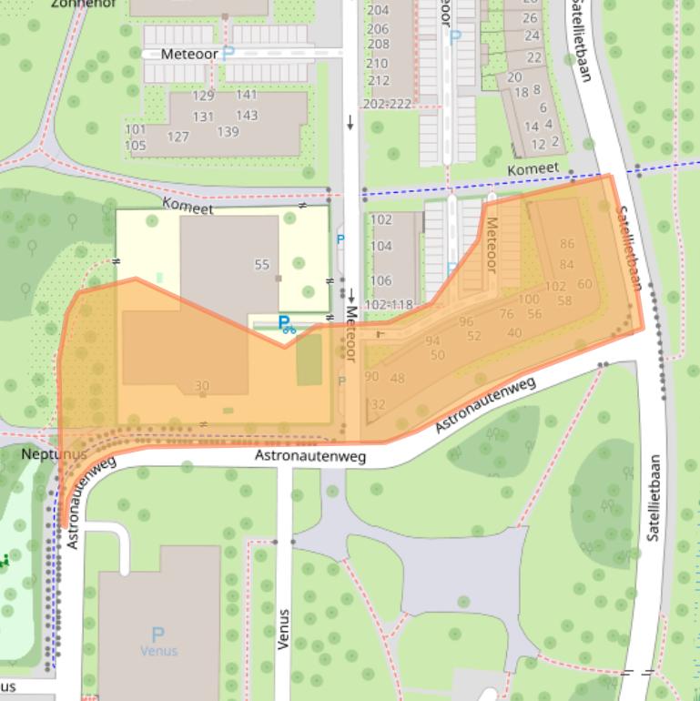 Kaart van postcodegebied 1115VV.