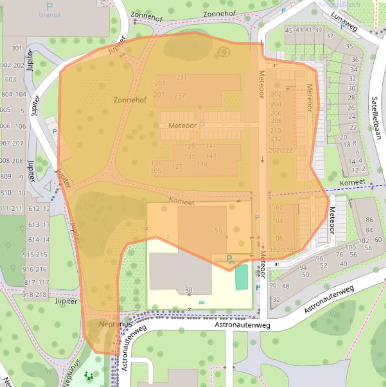 Kaart van postcodegebied 1115VW.