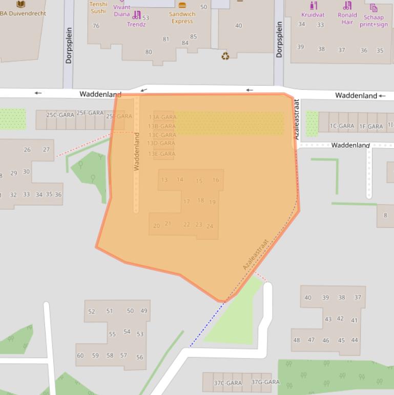 Kaart van postcodegebied 1115XB.