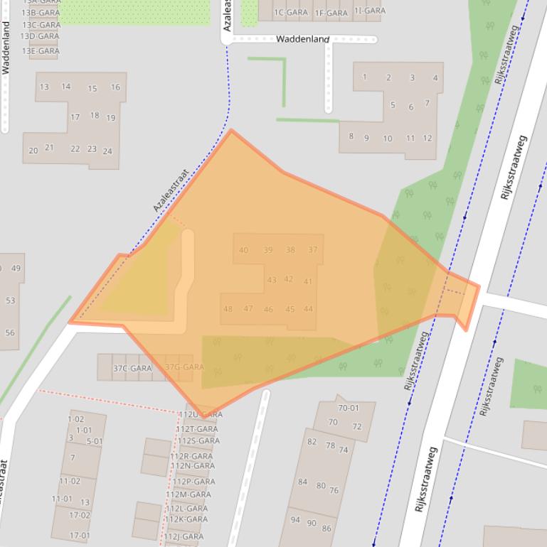 Kaart van postcodegebied 1115XD.