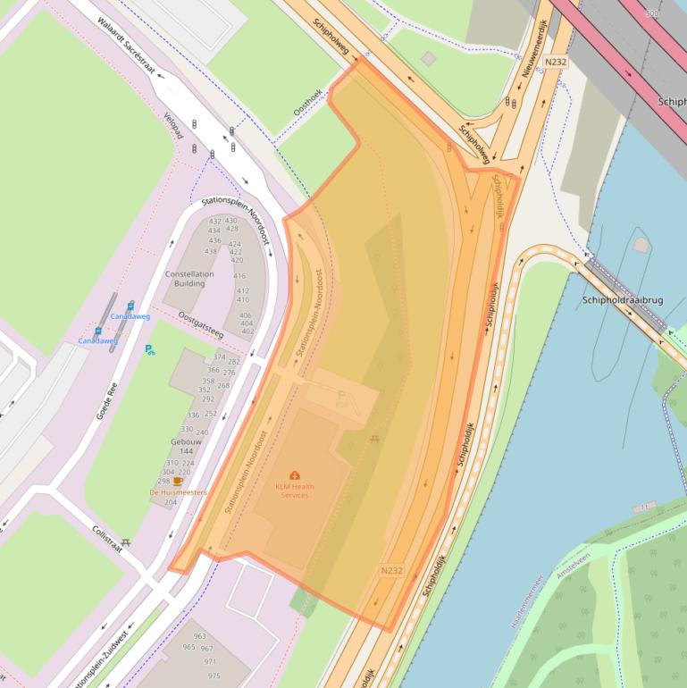 Kaart van postcodegebied 1117BX.