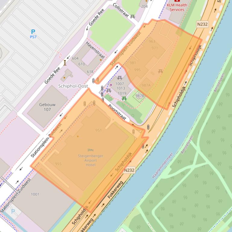 Kaart van postcodegebied 1117CE.