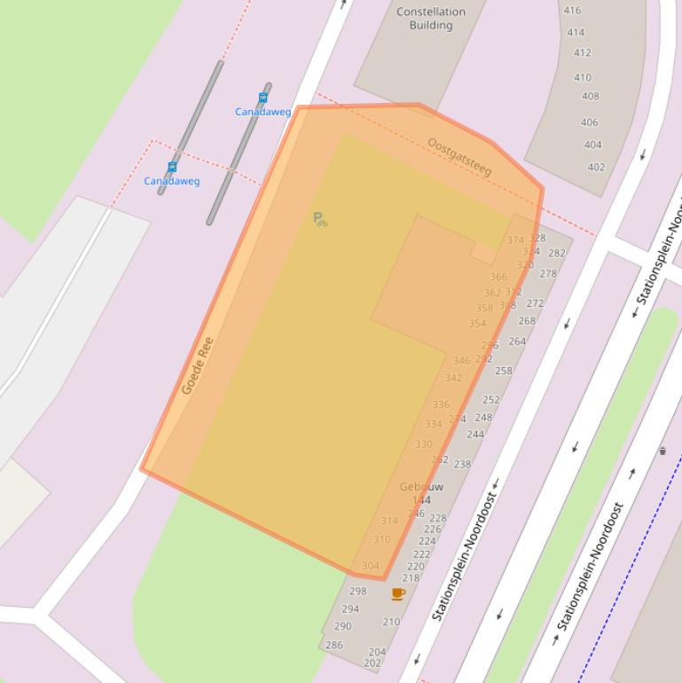 Kaart van postcodegebied 1117CK.