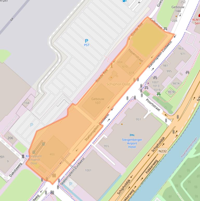 Kaart van postcodegebied 1117CN.