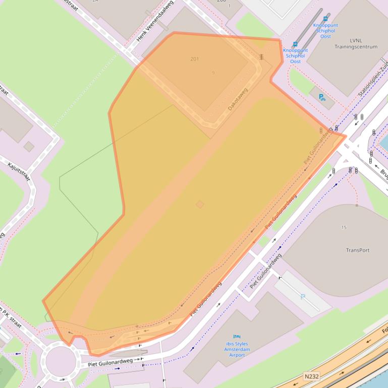 Kaart van postcodegebied 1117EG.