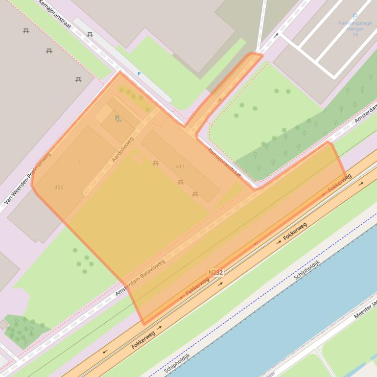 Kaart van postcodegebied 1117EW.