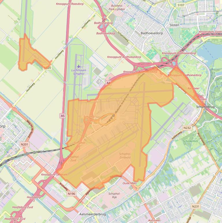 Kaart van postcodegebied 1118.