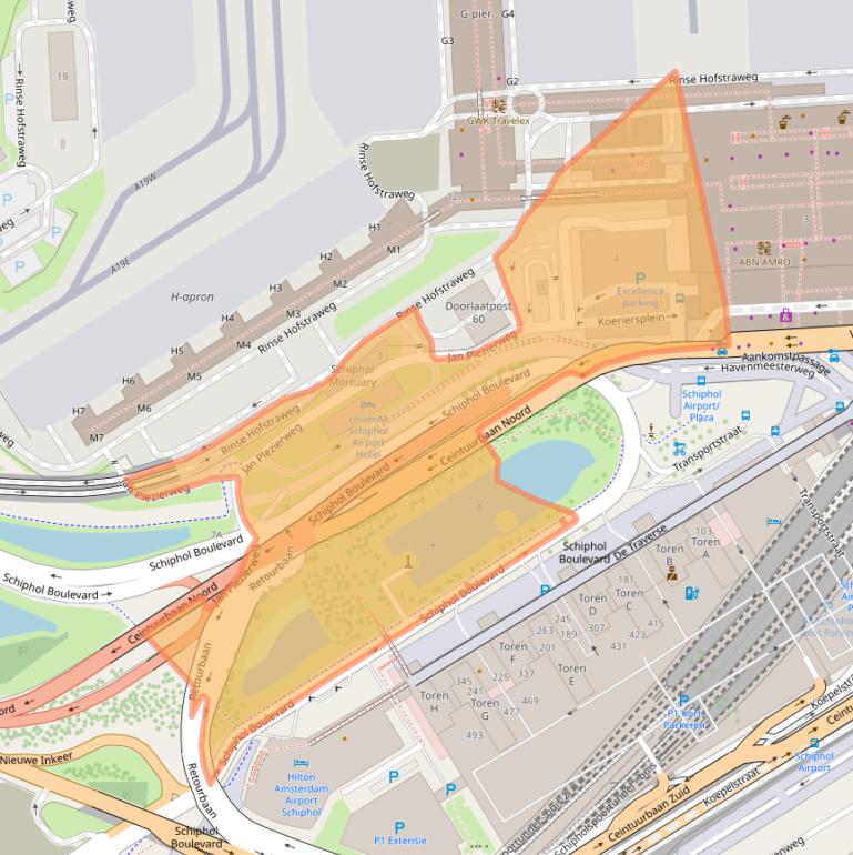 Kaart van postcodegebied 1118BB.